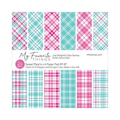 My Favorite Things - Papier 6" X 6"  collection «Sweet Plaid» 24 pages recto